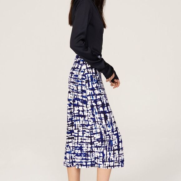 Jason Wu Collective Printed Midi Satin Slip Skirt Women’s sz 2 Professional Work - Picture 2 of 11